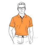 orange polo shirt image